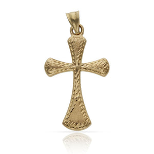 CRUZ ORO 18KL TALLADA - 17x28MM