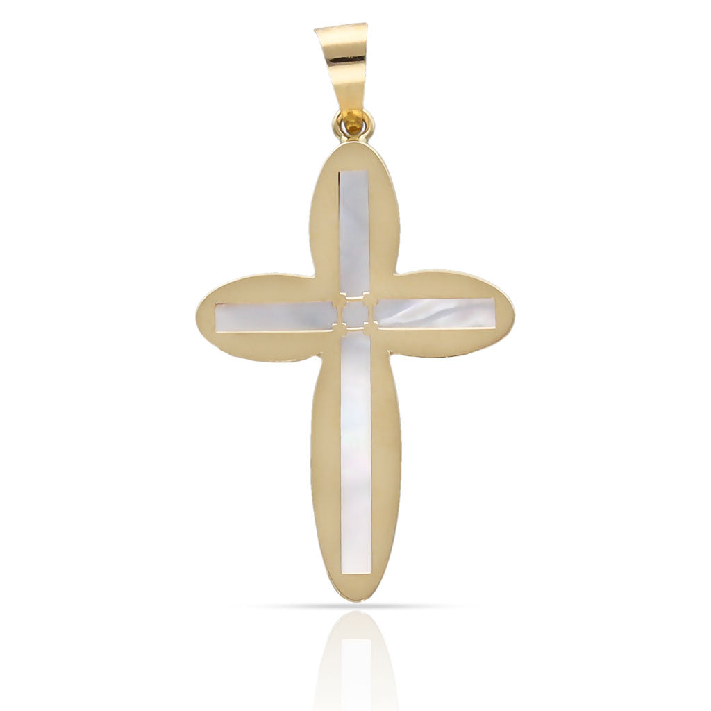 CRUZ ORO 18KL NACAR - 15x22MM