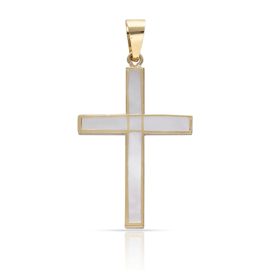 CRUZ ORO 18KL NACAR - 14x20MM