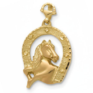 CABEZA ORO 18 KL CABALLO Y HERRADURA
