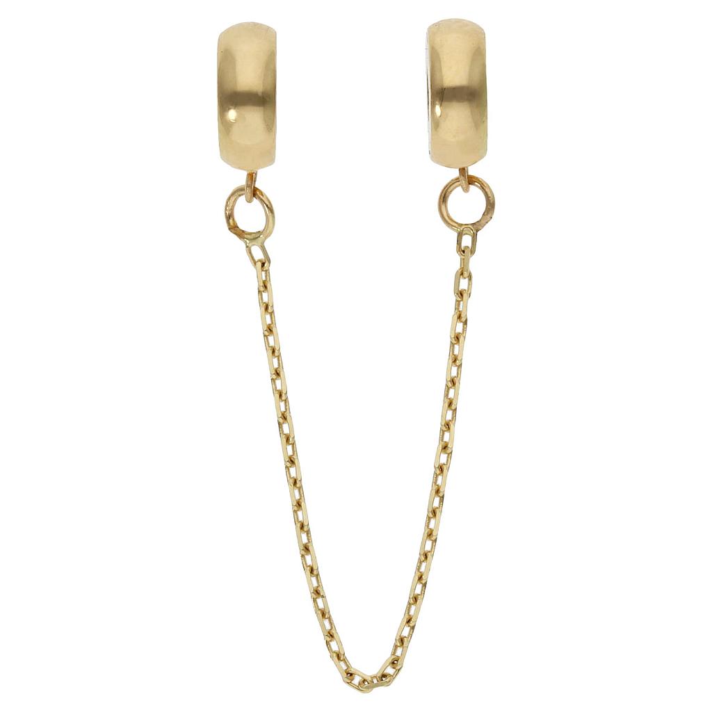 STOPPERS + CADENA DE SEGURIDAD ORO 18KL