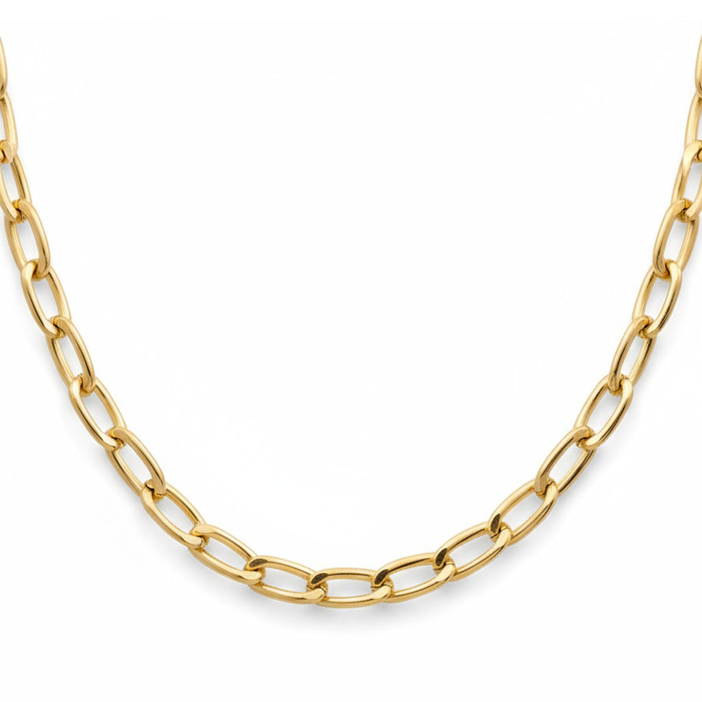 COLLAR ORO 18KL HUECO FIGARO - 9MM