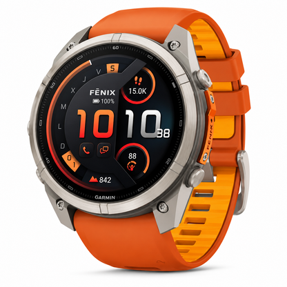 Reloj Garmin Fēnix® 9 Pro – inReach® 51mm Titanio correa naranja 010-04337-01