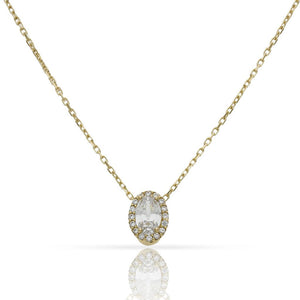GARGANTILLA ORO 18KL OVAL CIRCONITAS