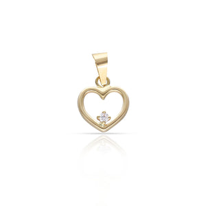 COLGANTE ORO 18KL CORAZON CIRCONITA