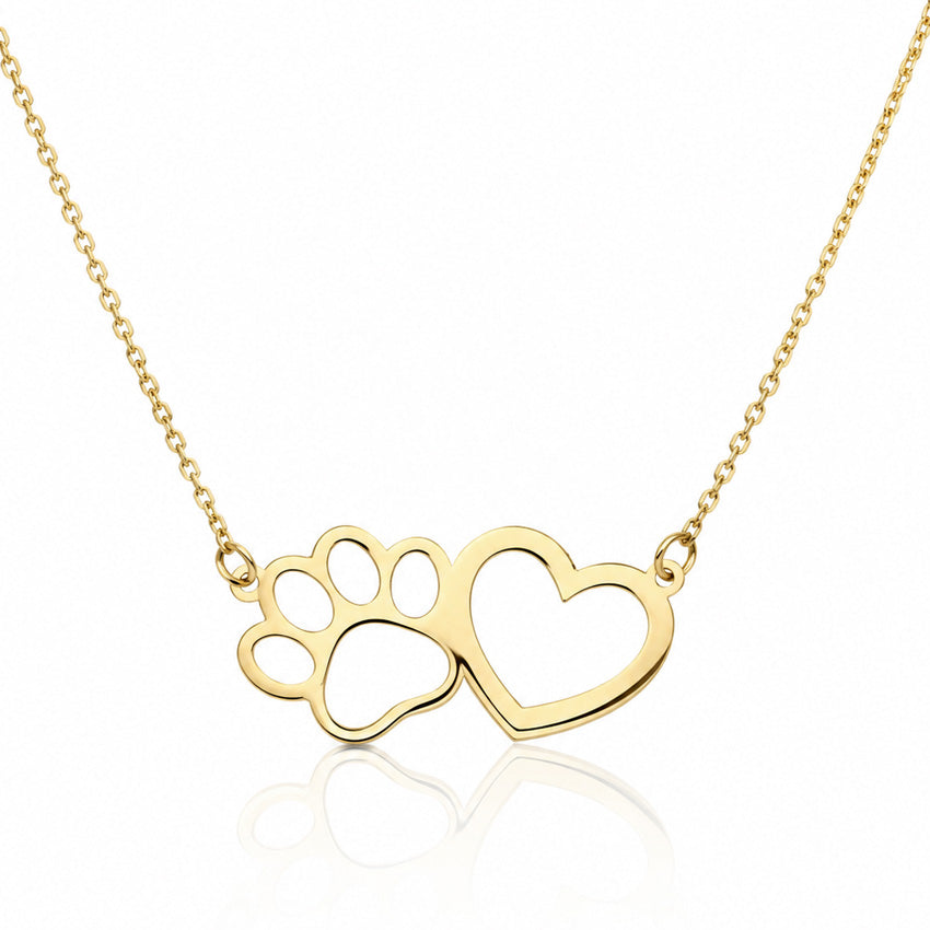 GARGANTILLA ORO 18KL HUELLA + CORAZON