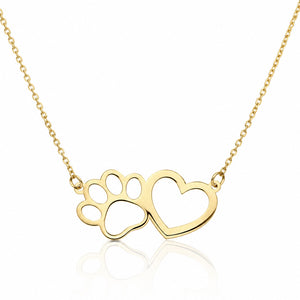 GARGANTILLA ORO 18KL HUELLA + CORAZON
