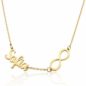 GARGANTILLA ORO 18KL NOMBRE PEQUEÑO + INFINITO