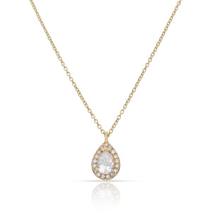 GARGANTILLA ORO 18KL LAGRIMA CIRCONITAS