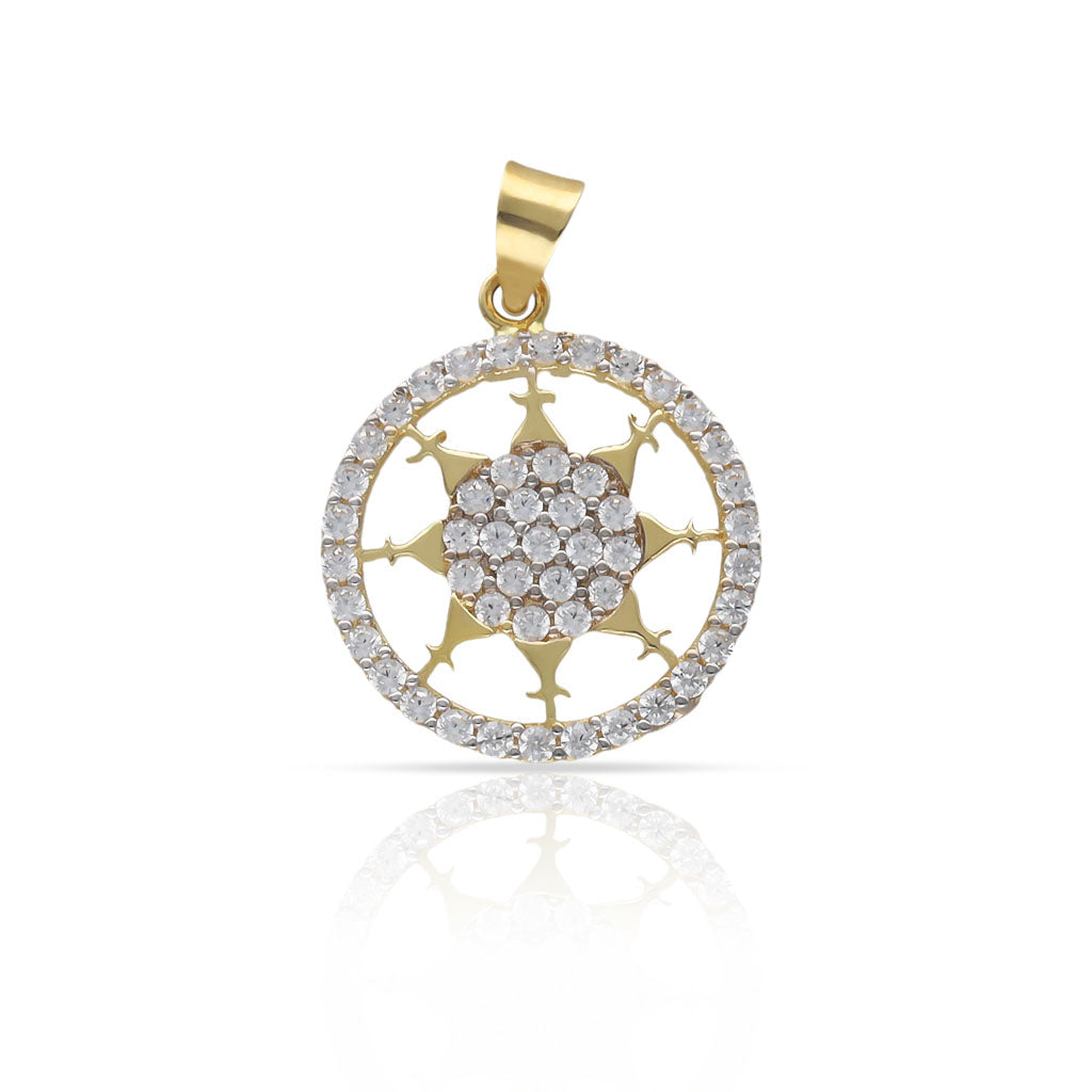 COLGANTE ORO 18KL SOL CIRCONITAS