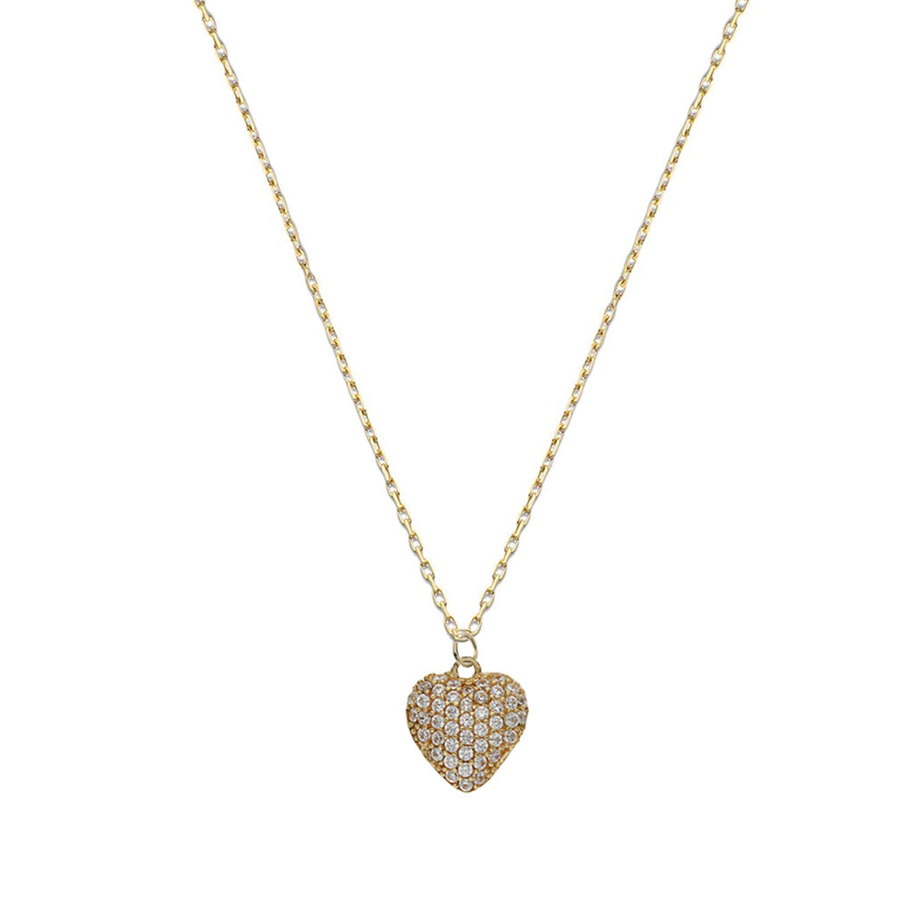 GARGANTILLA ORO 18KL CORAZON CIRCONITAS