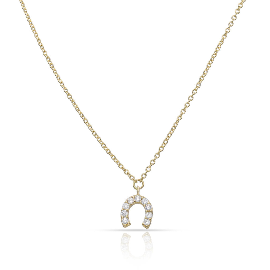 GARGANTILLA ORO 18KL HERRADURA CIRCONITAS