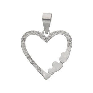 COLGANTE ORO BLANCO 18KL CORAZON