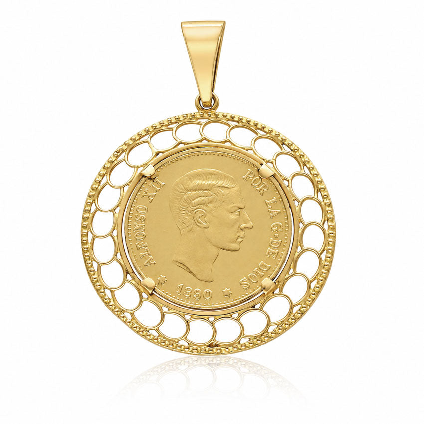 COLGANTE ORO 18KL MONEDA - 20MM