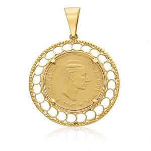 COLGANTE ORO 18KL MONEDA - 20MM
