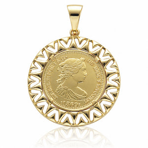 COLGANTE ORO 18KL MONEDA - 20MM