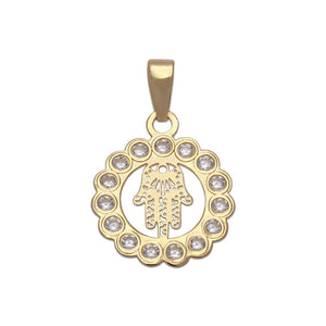 COLGANTE ORO 18KL MANO DE FATIMA - 12MM