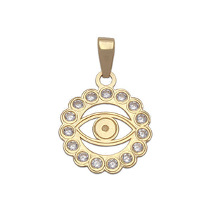 COLGANTE ORO 18KL OJO TURCO - 12MM