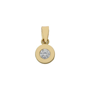 COLGANTE ORO 18KL CHATON CIRCONITA 6.50MM