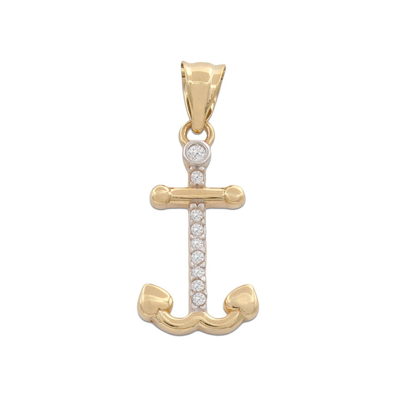 COLGANTE ORO 18KL ANCLA CIRCONITAS
