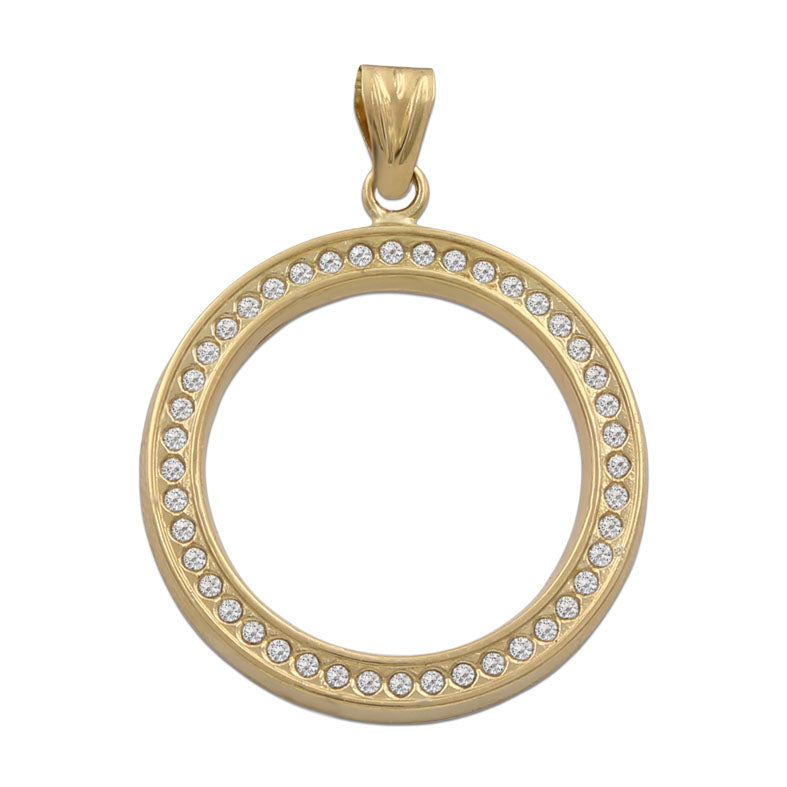 COLGANTE ORO 18KL CERCO CIRCONITAS - 20MM