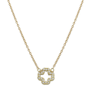 GARGANTILLA ORO 18KL TREBOL CIRCONITAS