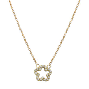 GARGANTILLA ORO 18KL FLOR CIRCONITAS