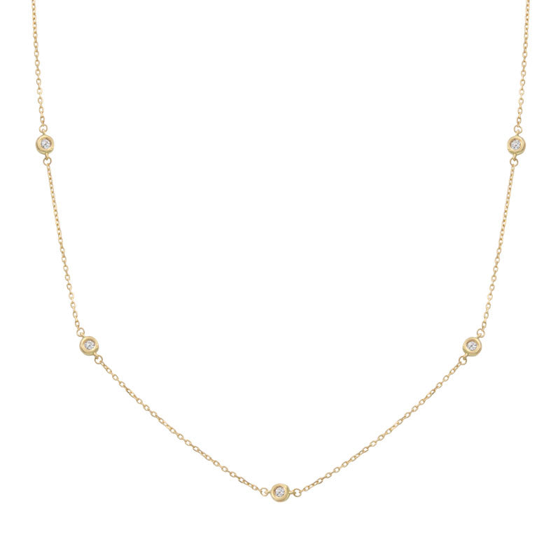 GARGANTILLA ORO 18KL CHATONES - 2.50MM