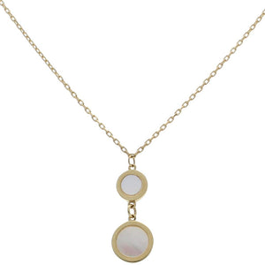 GARGANTILLA ORO 18KL CIRCULOS + NACAR