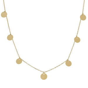 GARGANTILLA ORO 18KL MINI CHARMS CIRCULOS