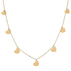 GARGANTILLA ORO 18KL CHARMS CORAZONES