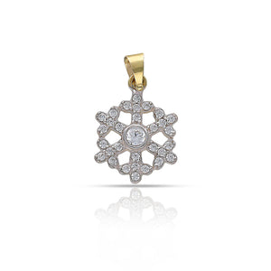 COLGANTE ORO 18KL COPO NIEVE