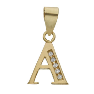 COLGANTE ORO 18KL LETRA CIRCONITAS - 9MM