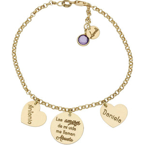 PULSERA MI HISTORIA ORO 18KL AMORES
