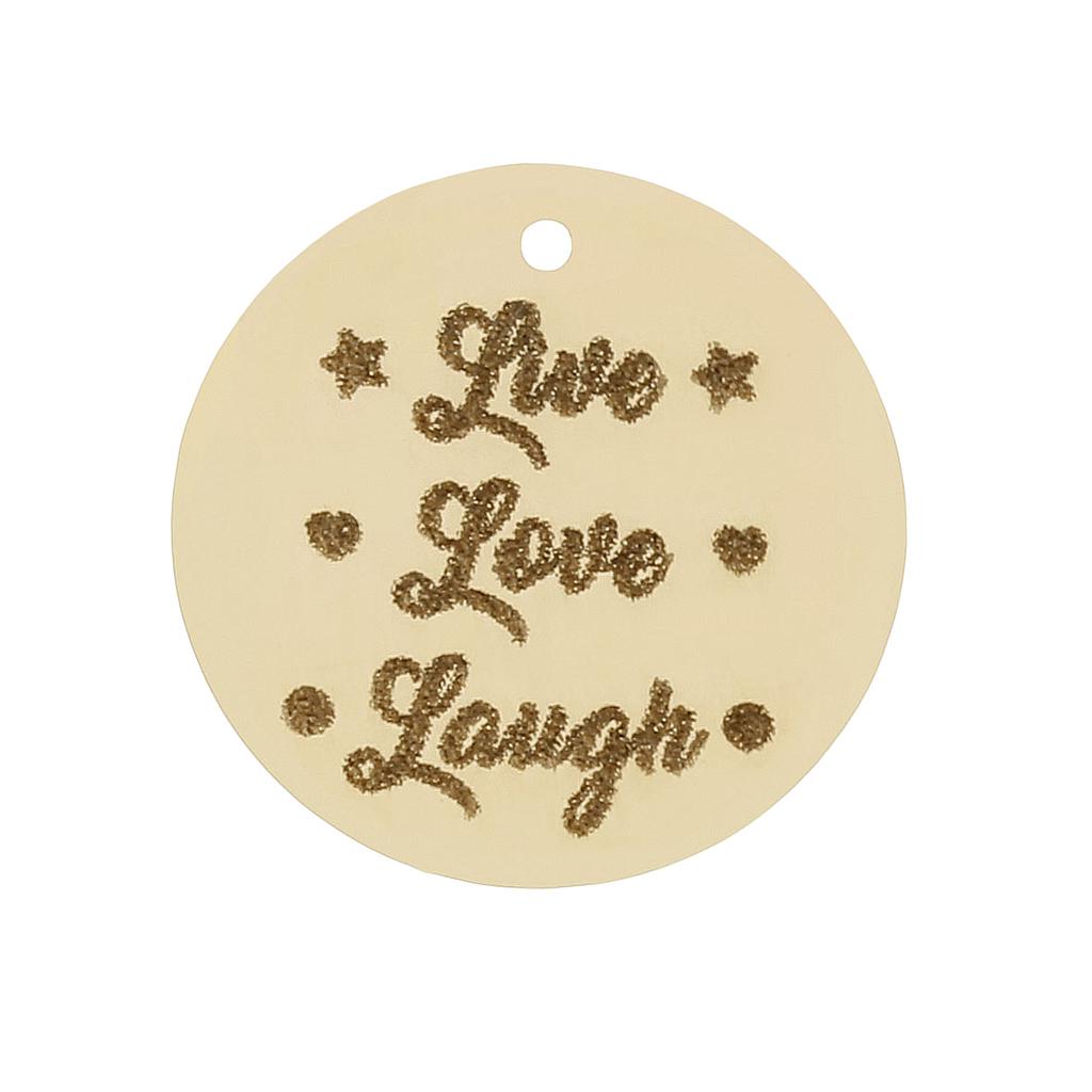 MI HISTORIA - ABALORIO ORO 18KL LIVE LOVE LAUGH