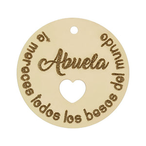 MI HISTORIA - ABALORIO ORO 18KL FRASE ABUELA