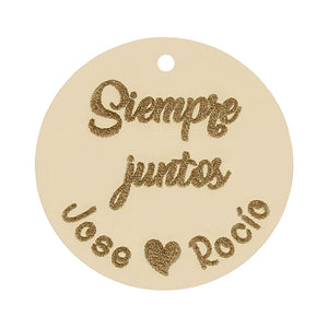 MI HISTORIA - ABALORIO ORO 18KL FRASE JUNTOS