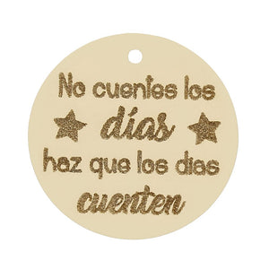 MI HISTORIA - ABALORIO ORO 18KL FRASE DIAS