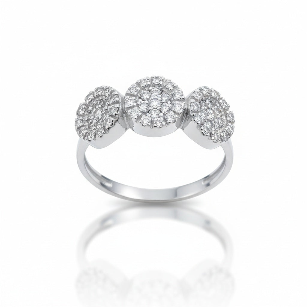 SORTIJA ORO BLANCO 18KL DIAMANTES - STOCK