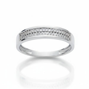 SORTIJA ORO BLANCO 18KL DIAMANTES - STOCK