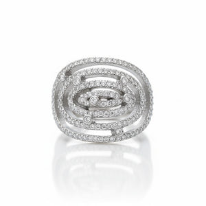 SORTIJA ORO BLANCO 18KL DIAMANTES -  STOCK