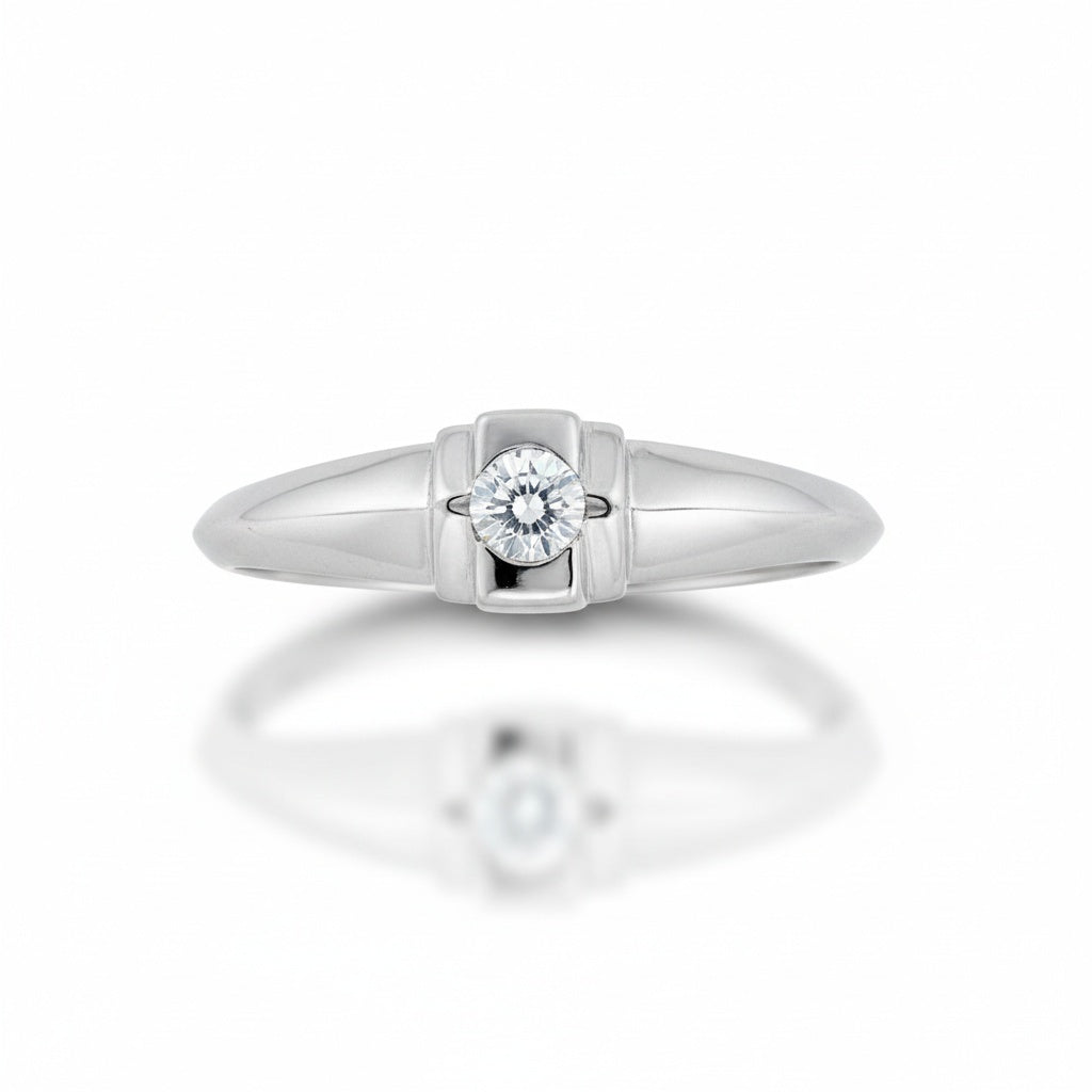 SORTIJA ORO BLANCO 18KL DIAMANTE