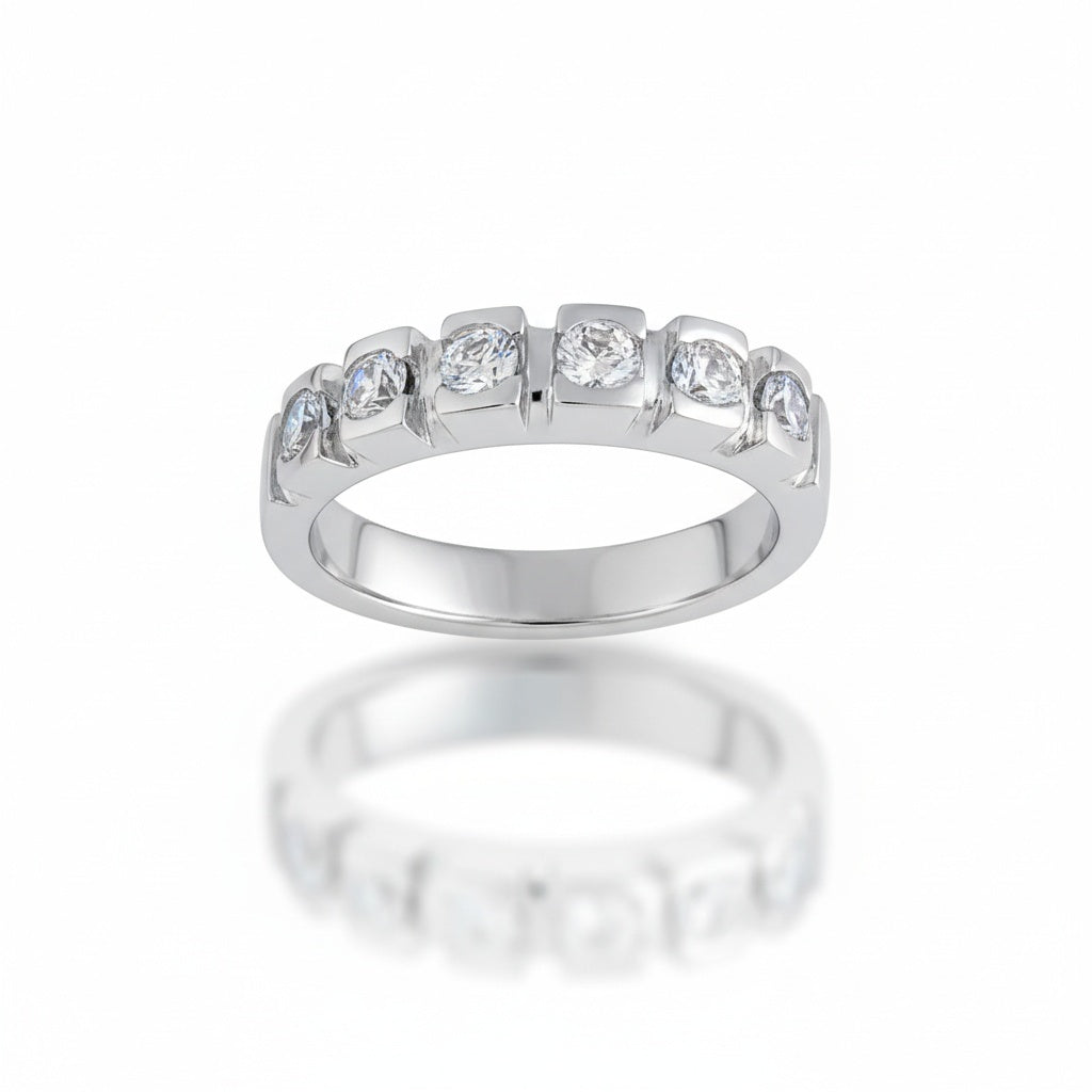 SORTIJA ORO BLANCO 18KL DIAMANTES