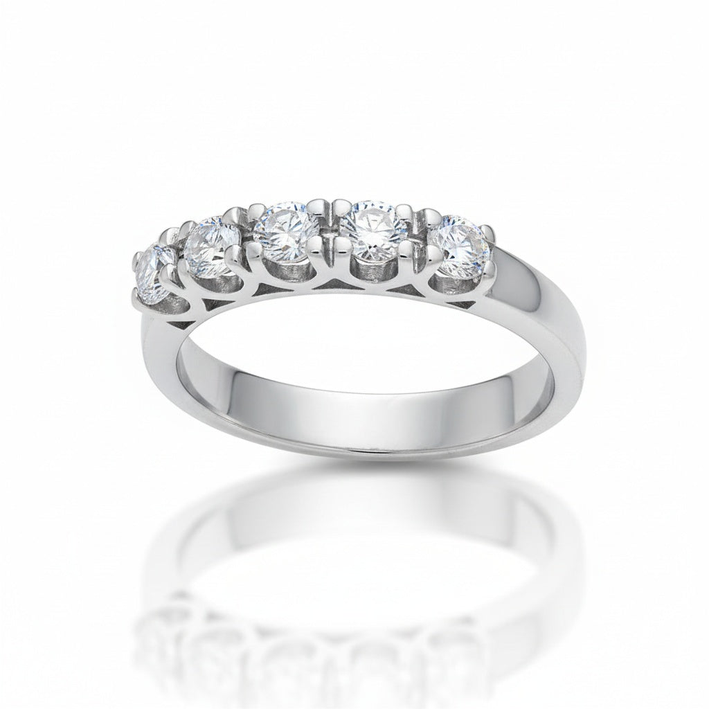 SORTIJA ORO BLANCO 18KL DIAMANTES
