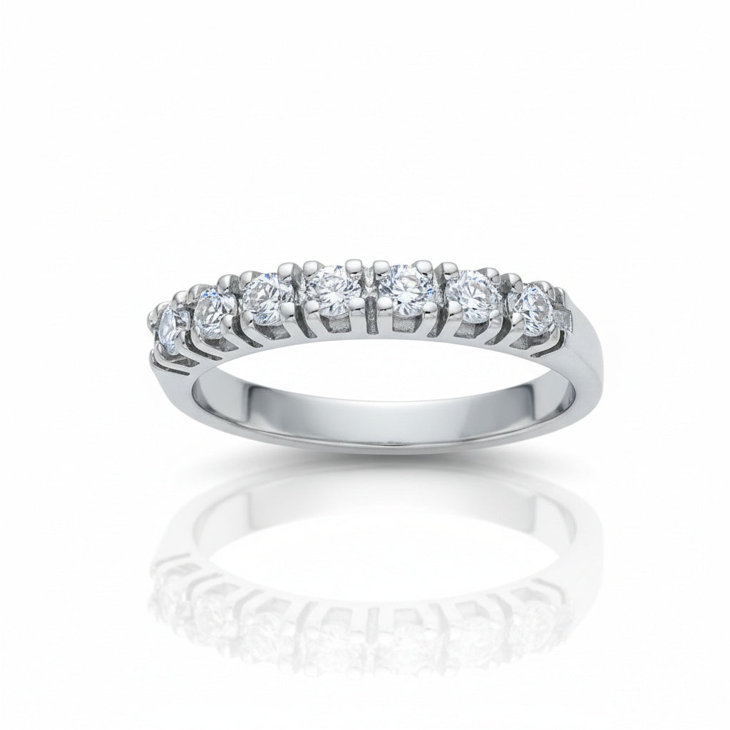 SORTIJA ORO BLANCO 18KL DIAMANTES - STOCK