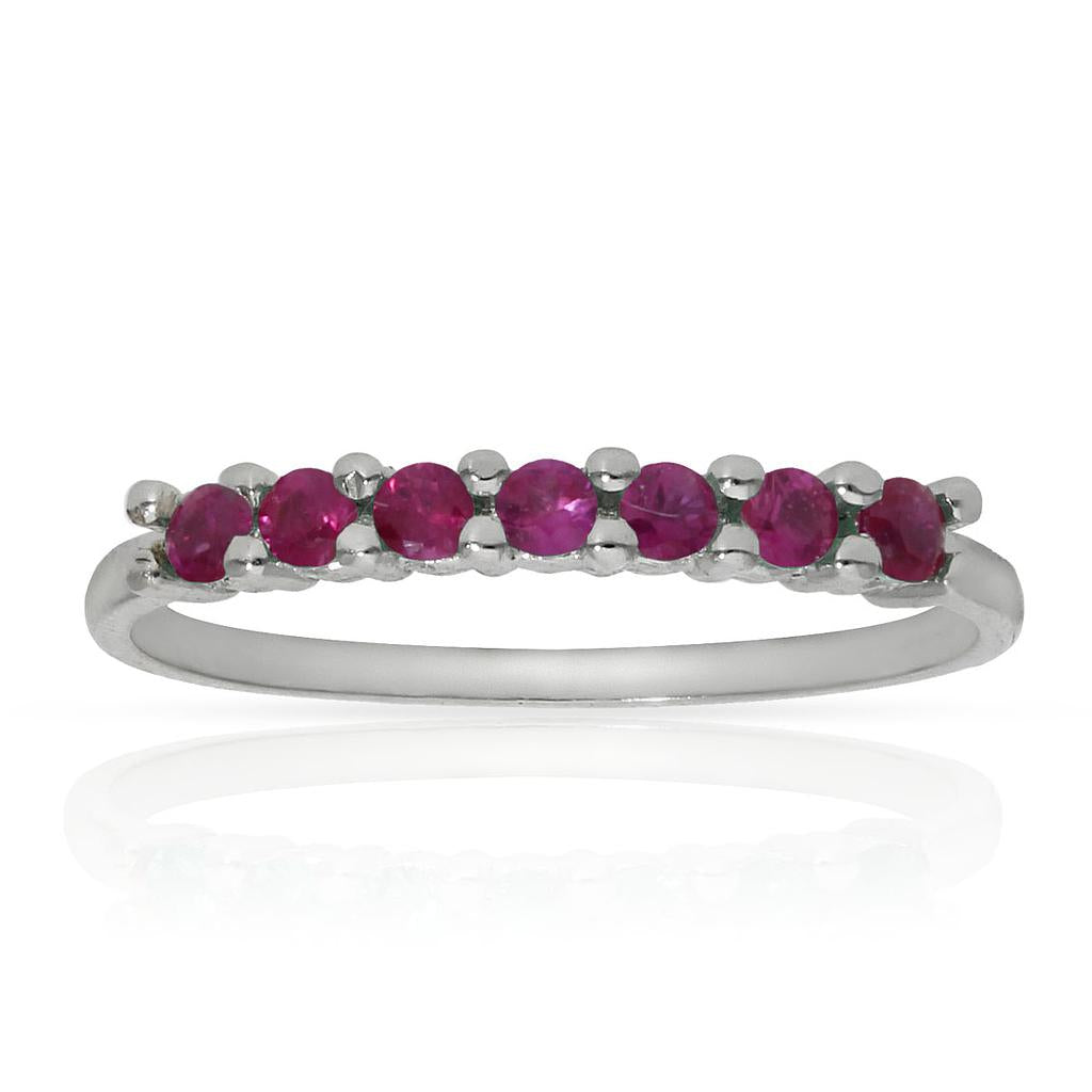 SORTIJA ORO BLANCO 18KL RUBIES FINOS - STOCK