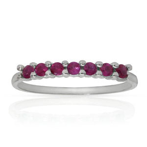 SORTIJA ORO BLANCO 18KL RUBIES FINOS - STOCK