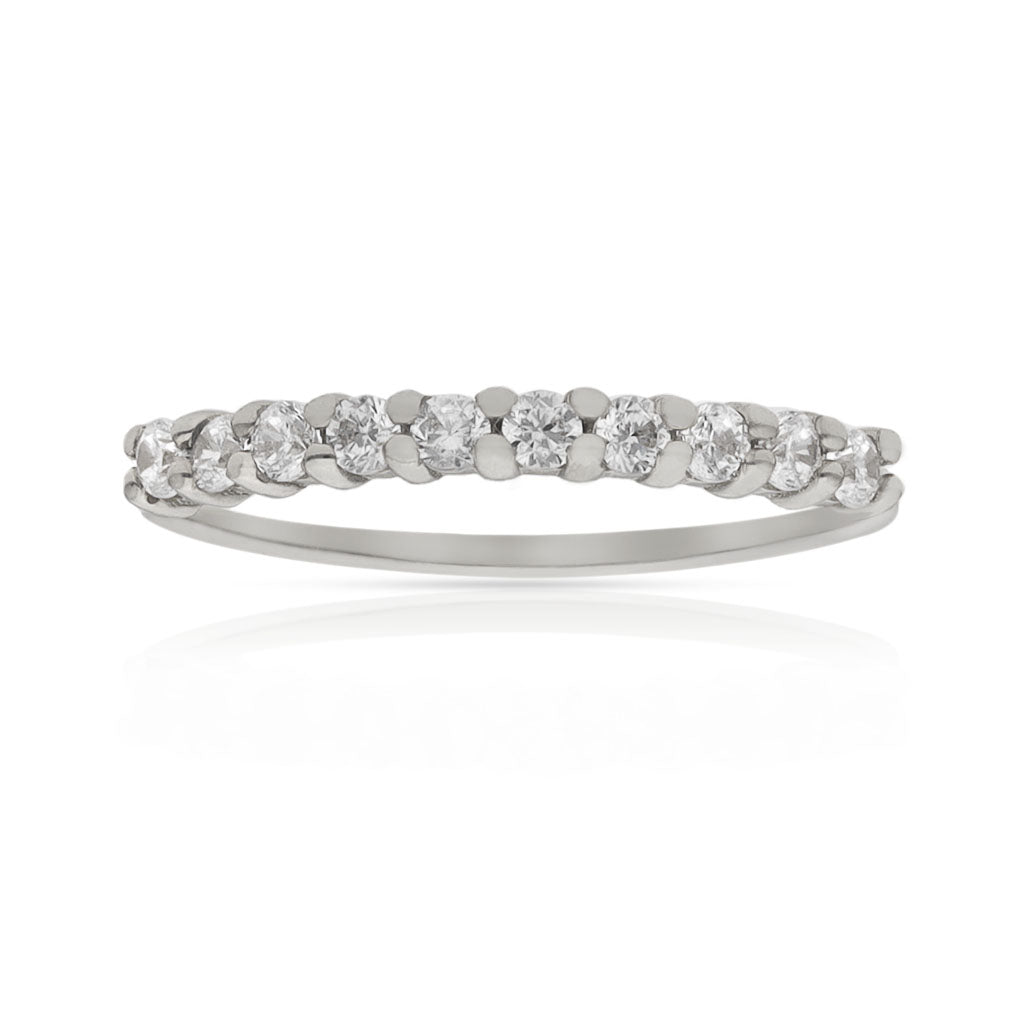SORTIJA ORO BLANCO 18KL DIAMANTES - STOCK