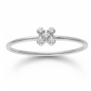 SORTIJA ORO BLANCO 18KL DIAMANTES - STOCK