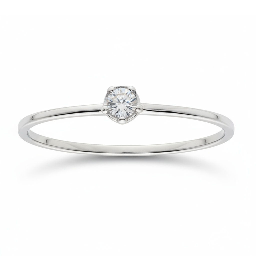 SORTIJA ORO BLANCO 18KL DIAMANTE - STOCK